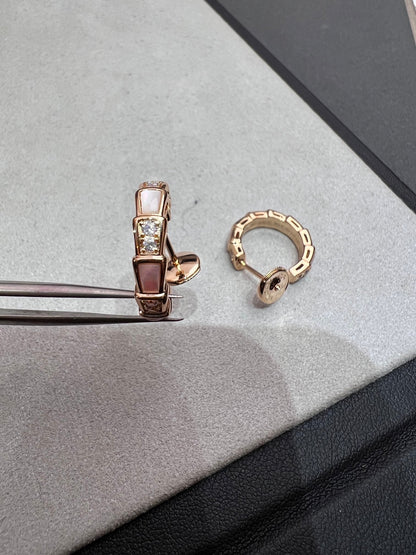 [BloomBling]SERPENTI MOP PINK GOLD EARRINGS