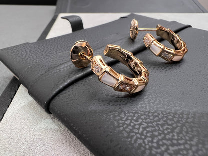 [BloomBling]SERPENTI MOP PINK GOLD EARRINGS