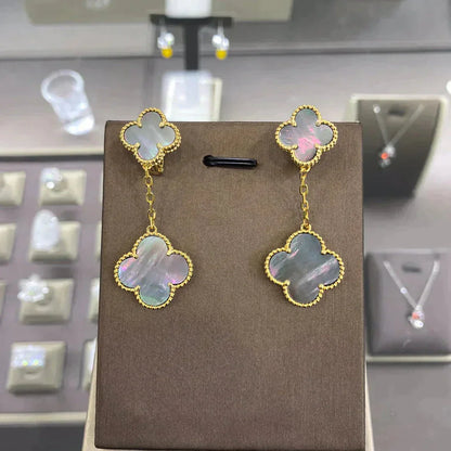 [BloomBling]CLOVER 2 MOTIFS  EARRINGS (MULTIPLE CHOICESC