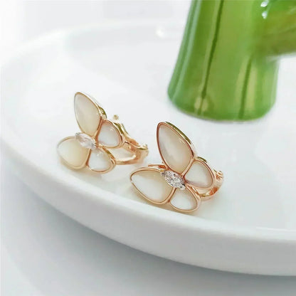 [BloomBling]BUTTERFLY MOP DIAMOND EARRINGS