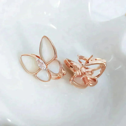 [BloomBling]BUTTERFLY MOP DIAMOND EARRINGS