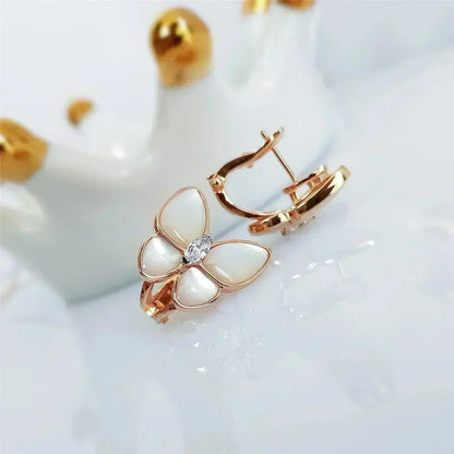 [BloomBling]BUTTERFLY MOP DIAMOND EARRINGS