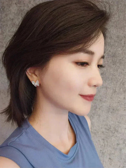 [BloomBling]BUTTERFLY MOP DIAMOND EARRINGS