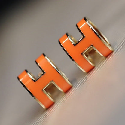 [BloomBling]MINI POP H EARRINGS ORANGE