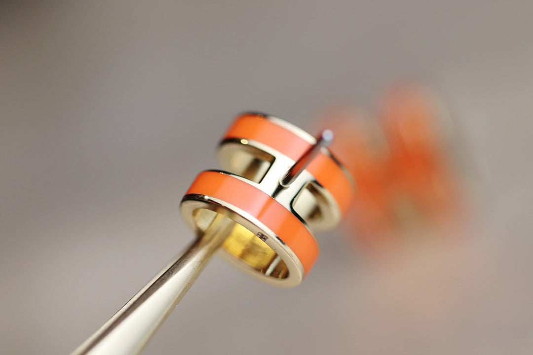 [BloomBling]MINI POP H EARRINGS ORANGE