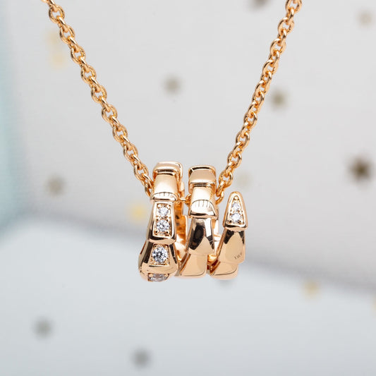 [BloomBling]SERPENTI PINK GOLD NECKLACE DIAMOND