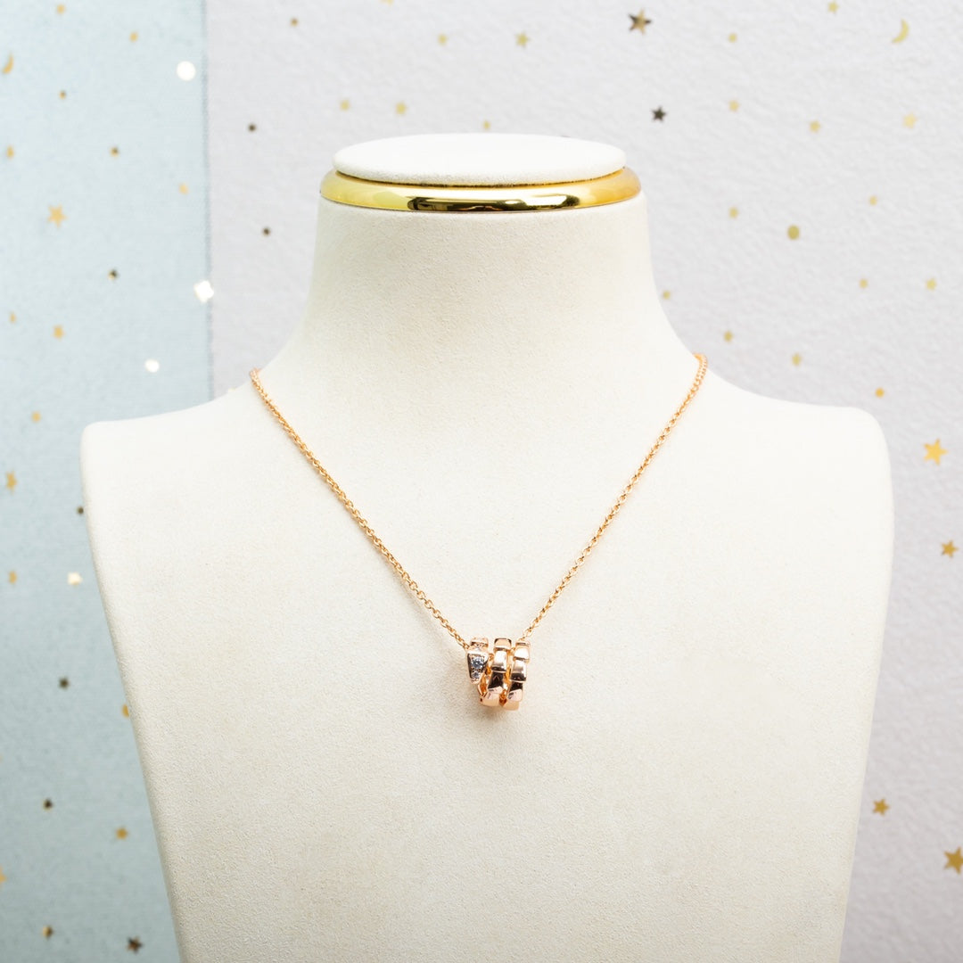 [BloomBling]SERPENTI PINK GOLD NECKLACE DIAMOND
