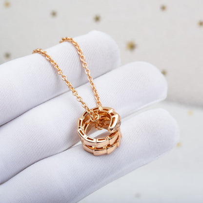 [BloomBling]SERPENTI PINK GOLD NECKLACE DIAMOND