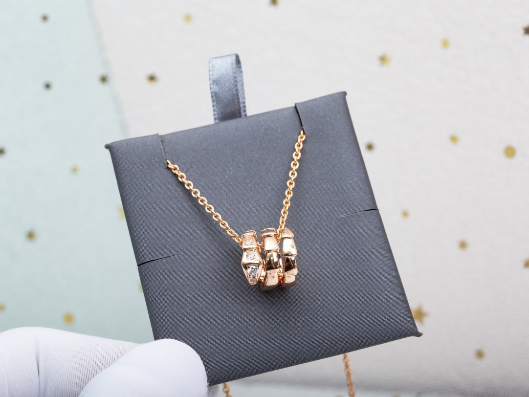 [BloomBling]SERPENTI PINK GOLD NECKLACE DIAMOND