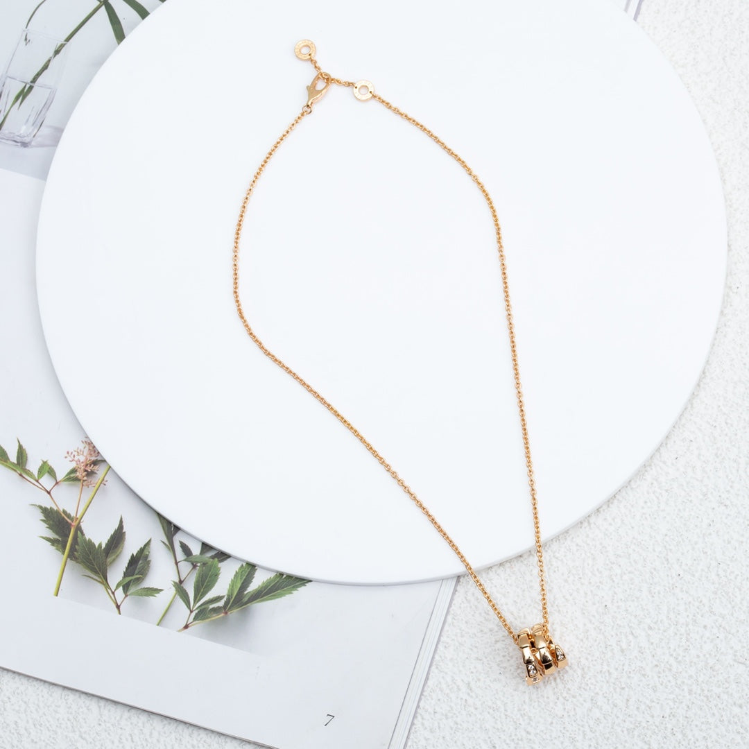 [BloomBling]SERPENTI PINK GOLD NECKLACE DIAMOND