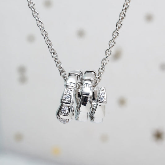 [BloomBling]SERPENTI SILVER NECKLACE DIAMOND