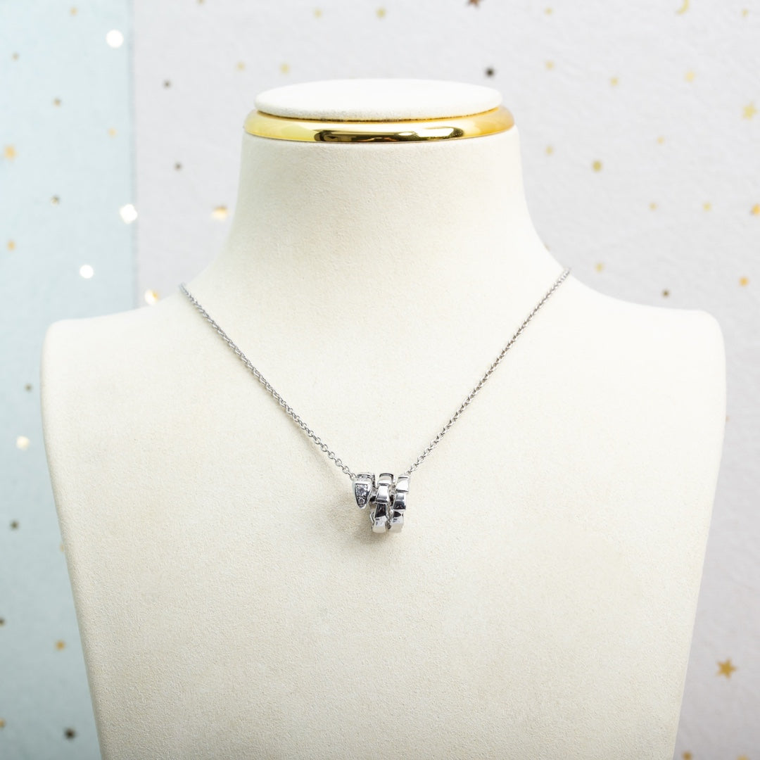 [BloomBling]SERPENTI SILVER NECKLACE DIAMOND