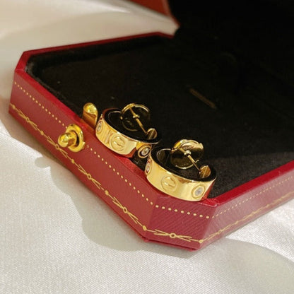 [BloomBling]LOVE EARRINGS 5.7MM 2 DIAMONDS