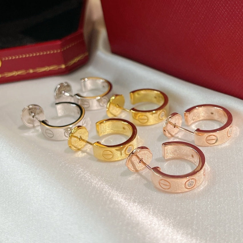 [BloomBling]LOVE EARRINGS 5.7MM 2 DIAMONDS