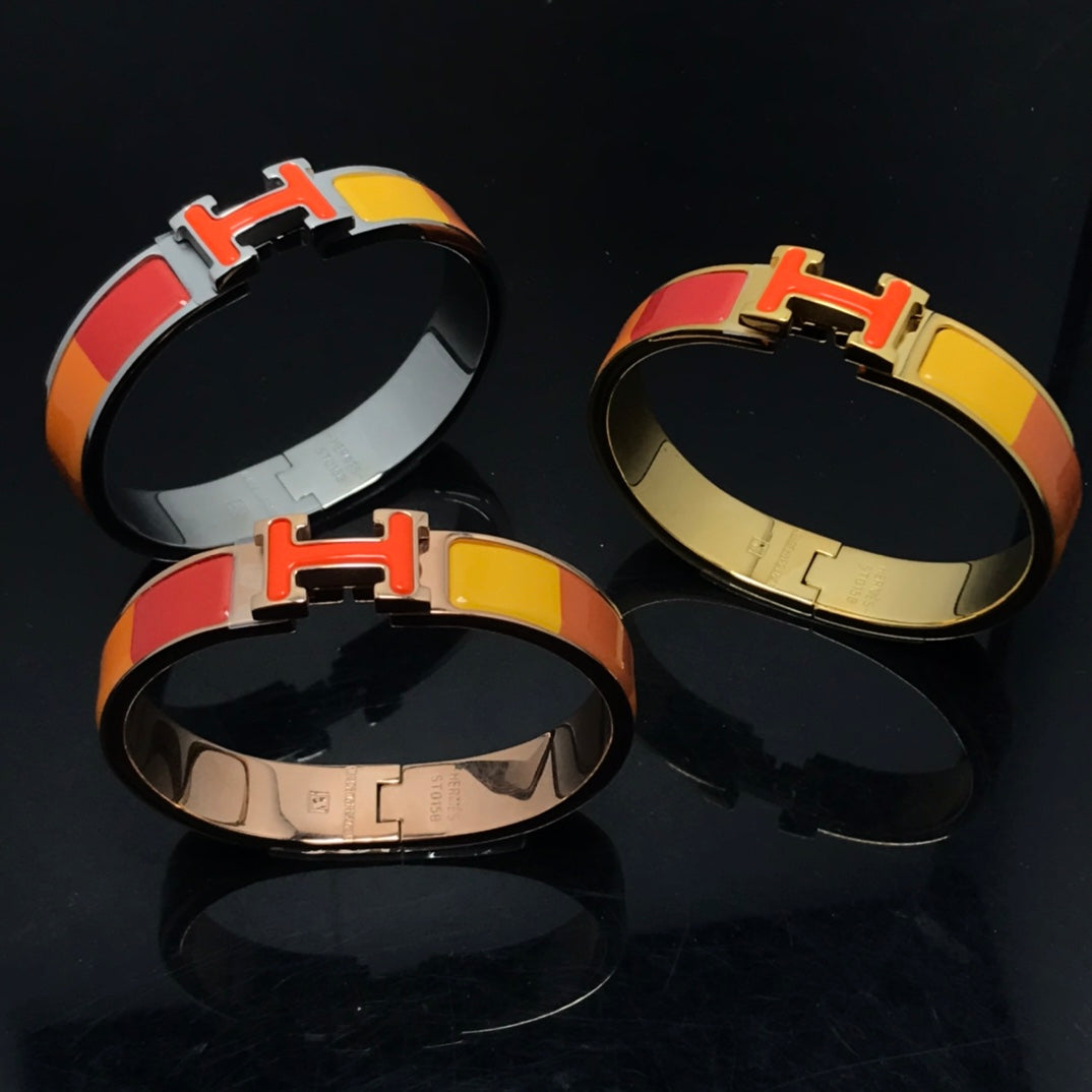 [BloomBling]H BRACELET ORANGE RAINBOW CERAMIC