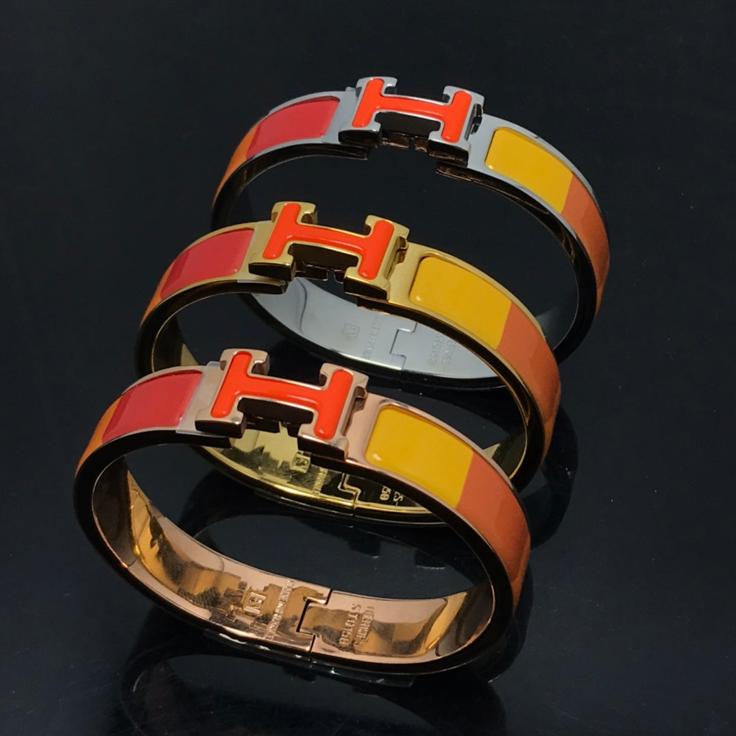 [BloomBling]H BRACELET ORANGE RAINBOW CERAMIC