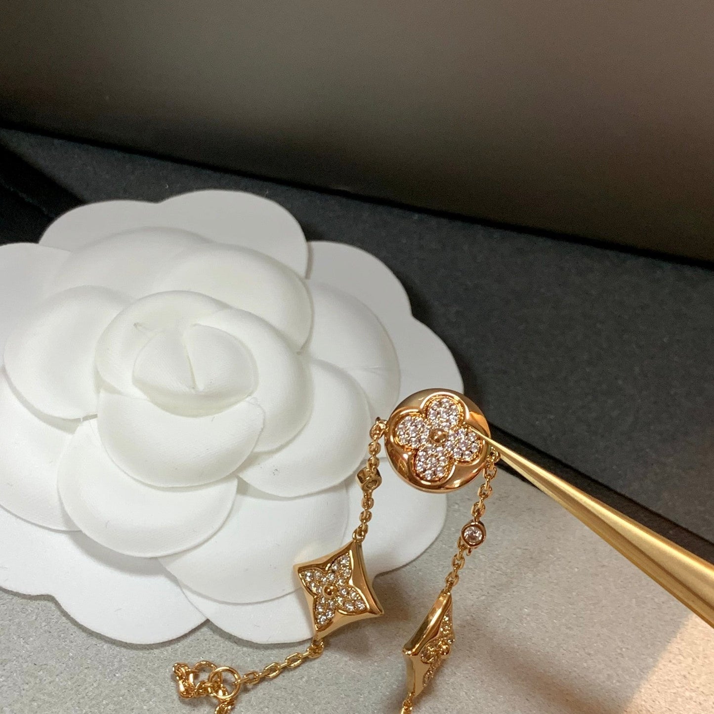 [BloomBling]STAR AND SUN 4 MOTIFS GOLD DIAMONDS BRACELET