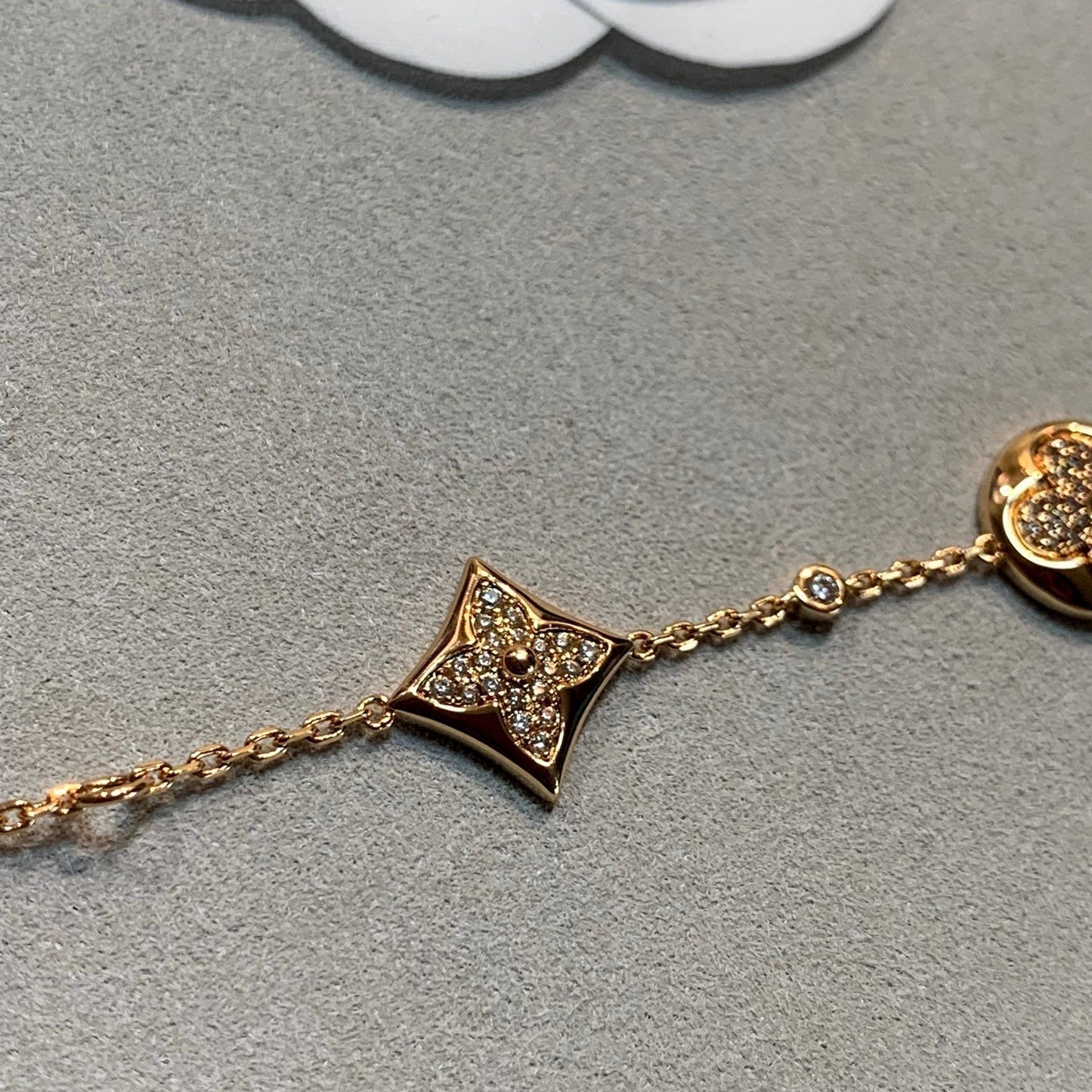 [BloomBling]STAR AND SUN 4 MOTIFS GOLD DIAMONDS BRACELET