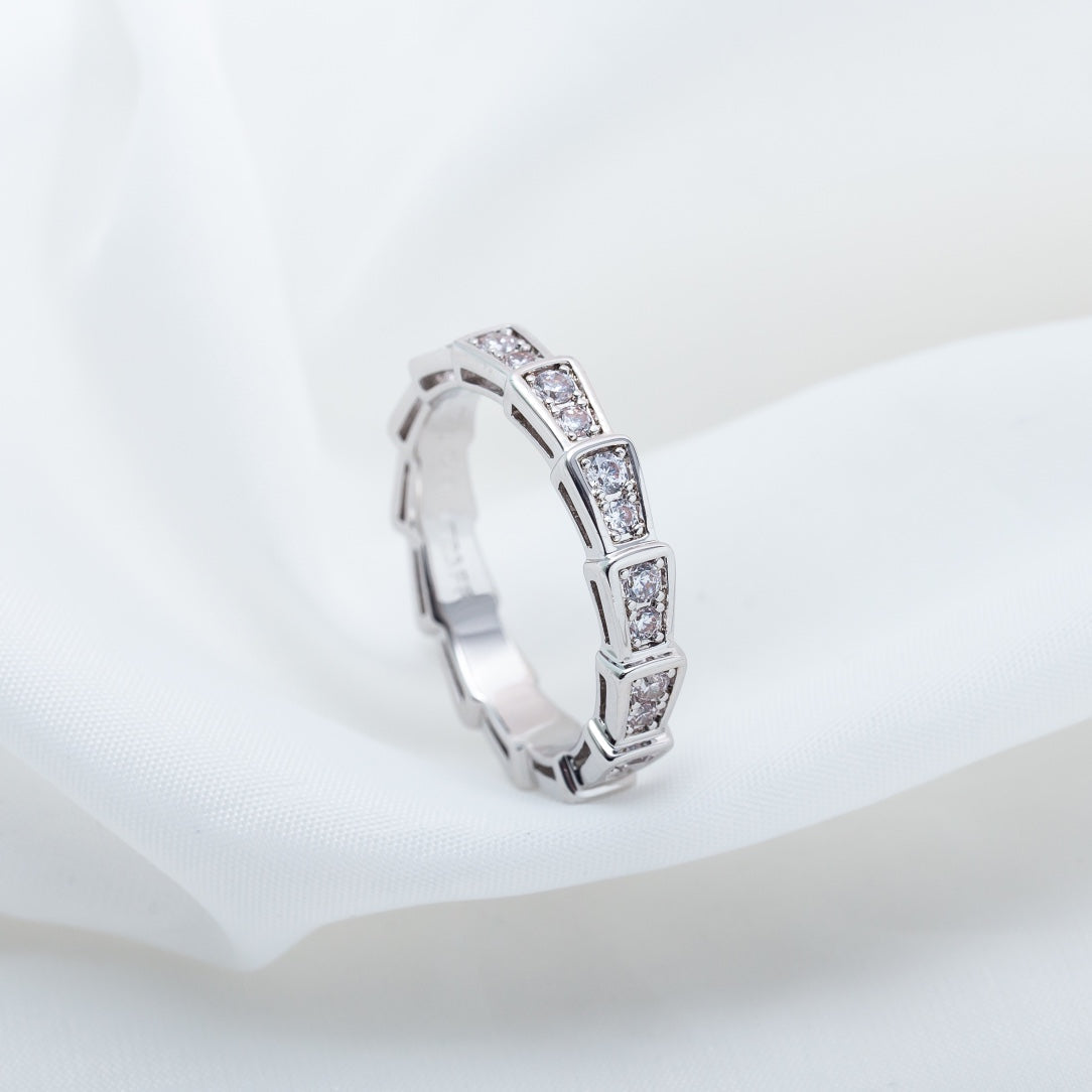 [BloomBling]SERPENTI RING SILVER DIAMOND PAVED 3MM