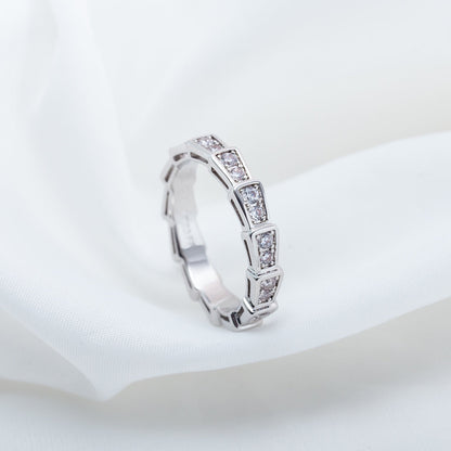 [BloomBling]SERPENTI RING SILVER DIAMOND PAVED 3MM