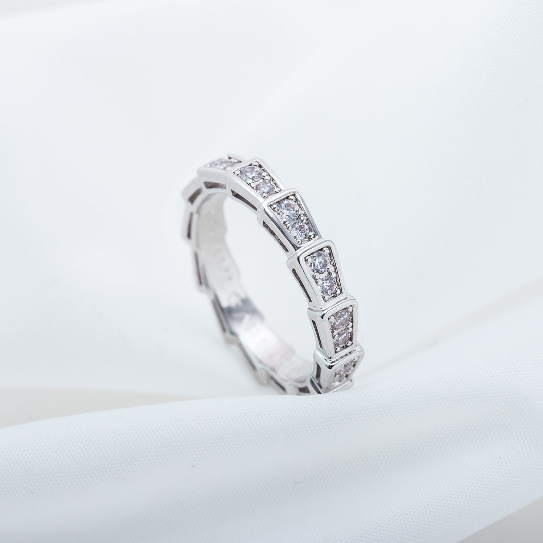 [BloomBling]SERPENTI RING SILVER DIAMOND PAVED 3MM