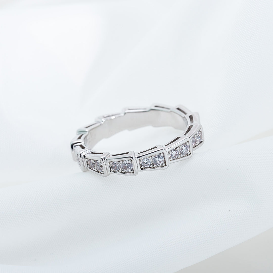 [BloomBling]SERPENTI RING SILVER DIAMOND PAVED 3MM