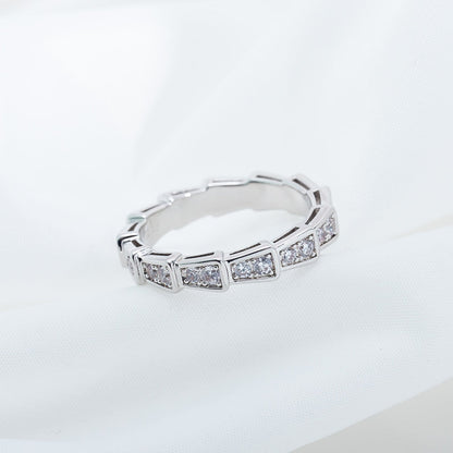 [BloomBling]SERPENTI RING SILVER DIAMOND PAVED 3MM