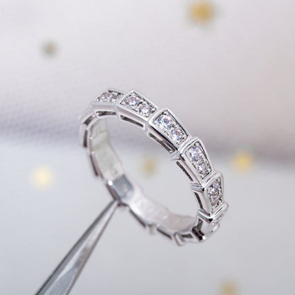 [BloomBling]SERPENTI RING SILVER DIAMOND PAVED 3MM