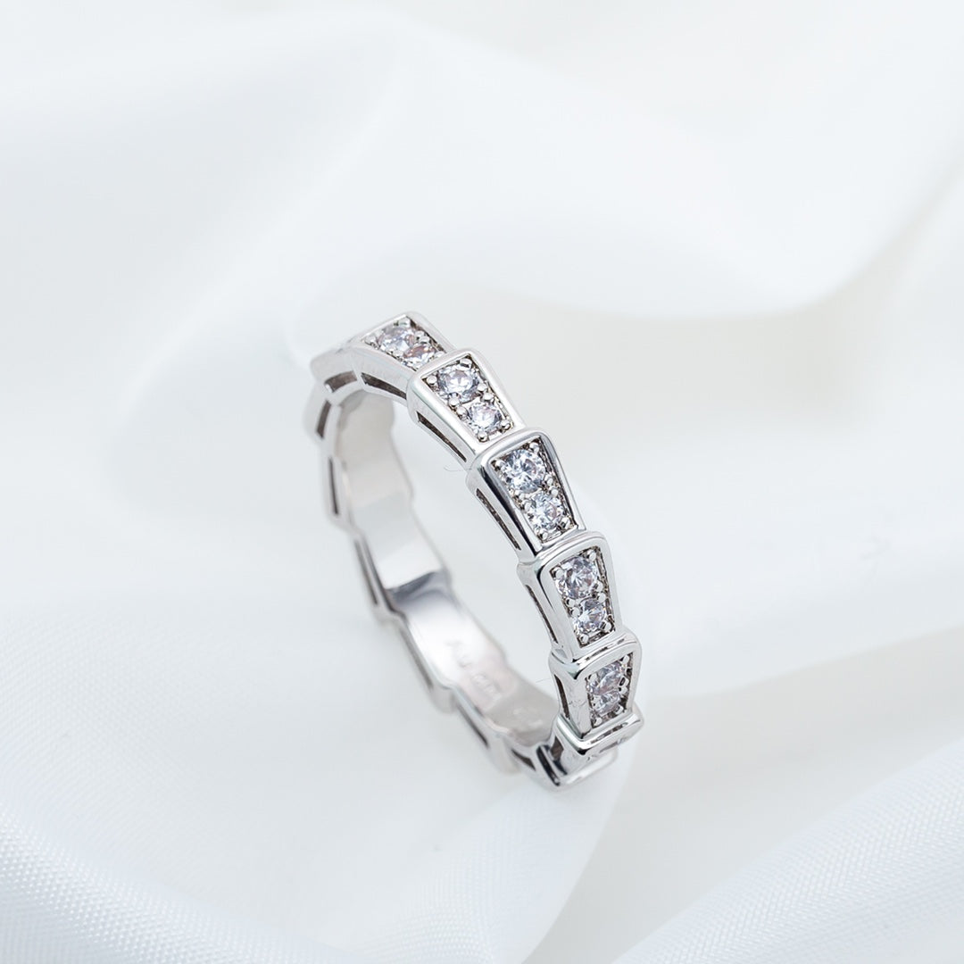[BloomBling]SERPENTI RING SILVER DIAMOND PAVED 3MM