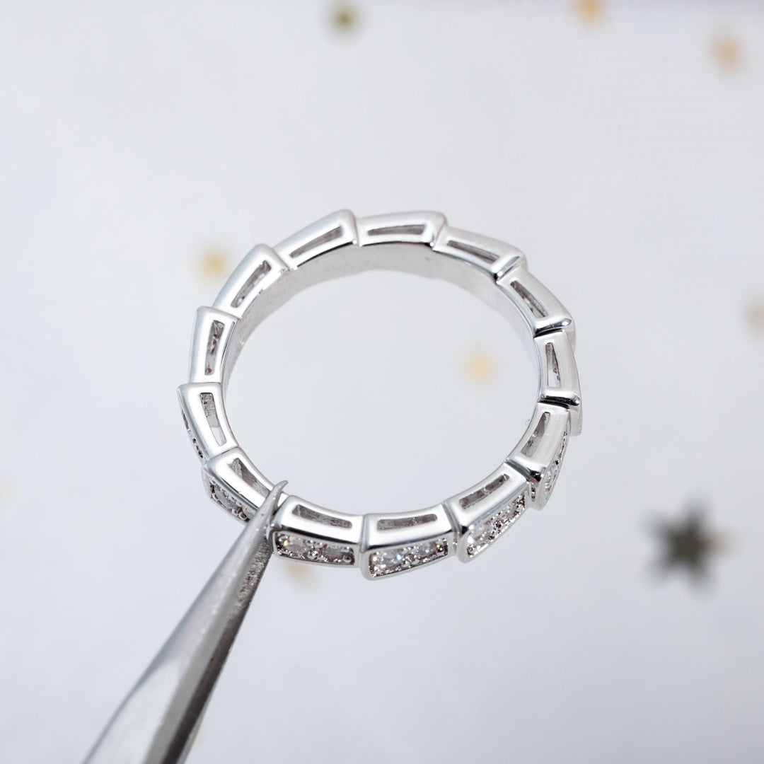 [BloomBling]SERPENTI RING SILVER DIAMOND PAVED 3MM