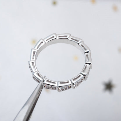 [BloomBling]SERPENTI RING SILVER DIAMOND PAVED 3MM