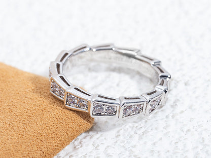 [BloomBling]SERPENTI RING SILVER DIAMOND PAVED 3MM