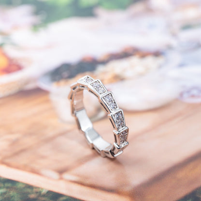 [BloomBling]SERPENTI RING SILVER DIAMOND PAVED 3MM