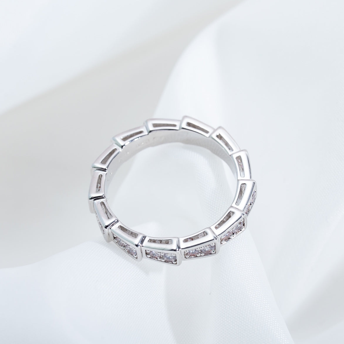 [BloomBling]SERPENTI RING SILVER DIAMOND PAVED 3MM