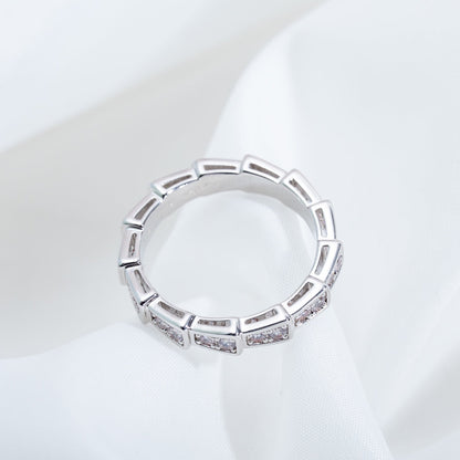 [BloomBling]SERPENTI RING SILVER DIAMOND PAVED 3MM