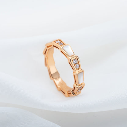 [BloomBling]SERPENTI RING PINK GOLD DIAMOND MOP 3MM