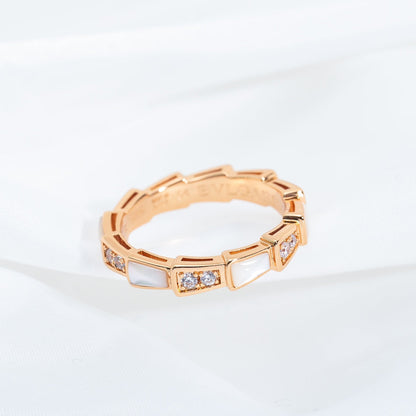 [BloomBling]SERPENTI RING PINK GOLD DIAMOND MOP 3MM