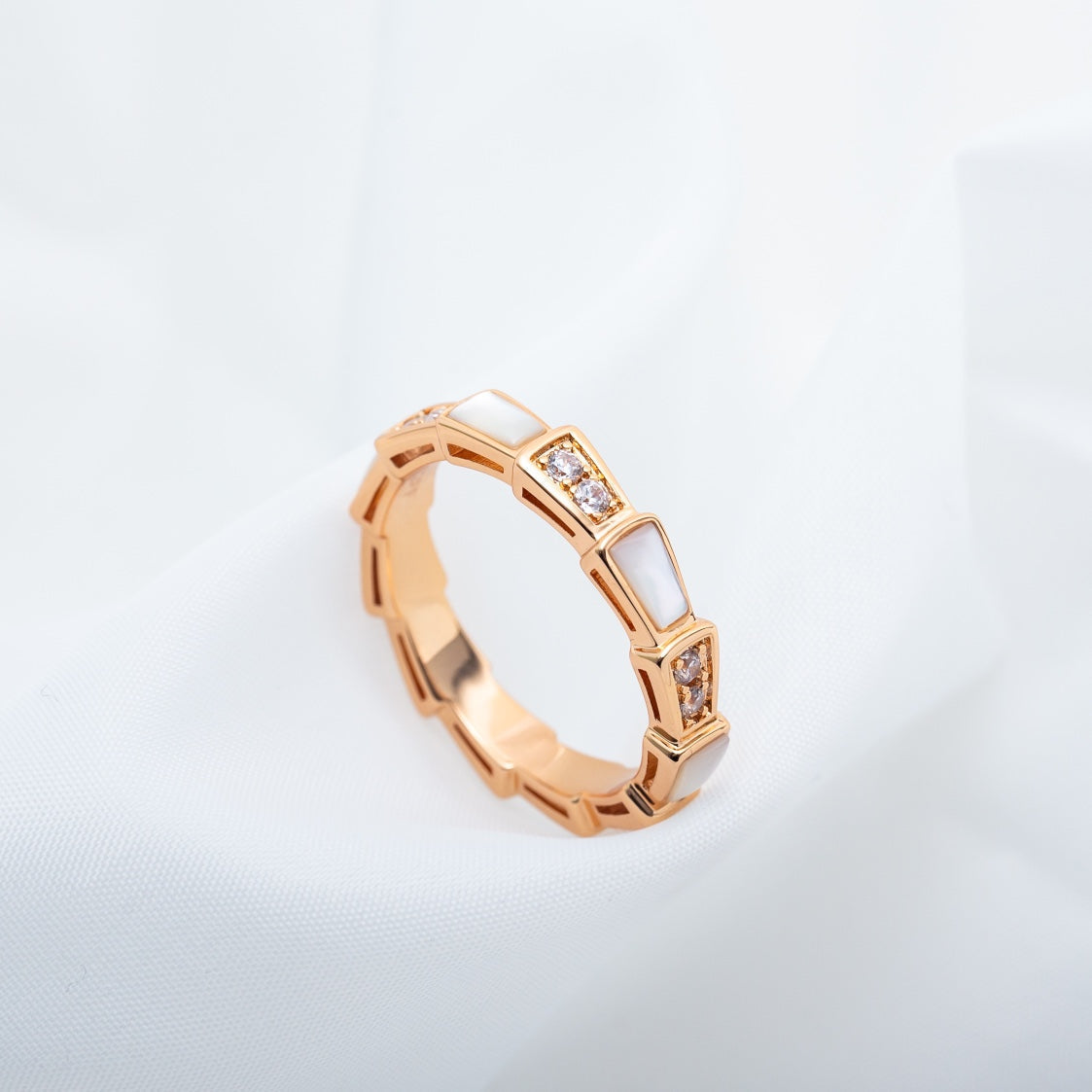 [BloomBling]SERPENTI RING PINK GOLD DIAMOND MOP 3MM