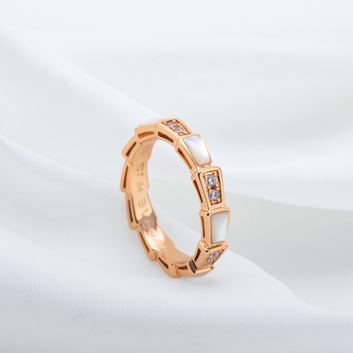 [BloomBling]SERPENTI RING PINK GOLD DIAMOND MOP 3MM