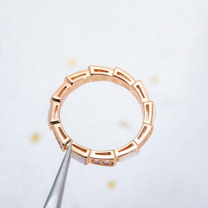 [BloomBling]SERPENTI RING PINK GOLD DIAMOND MOP 3MM