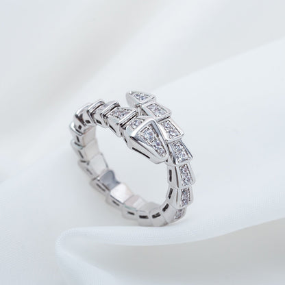 [BloomBling]SERPENTI RING SILVER DIAMOND PAVED 4MM