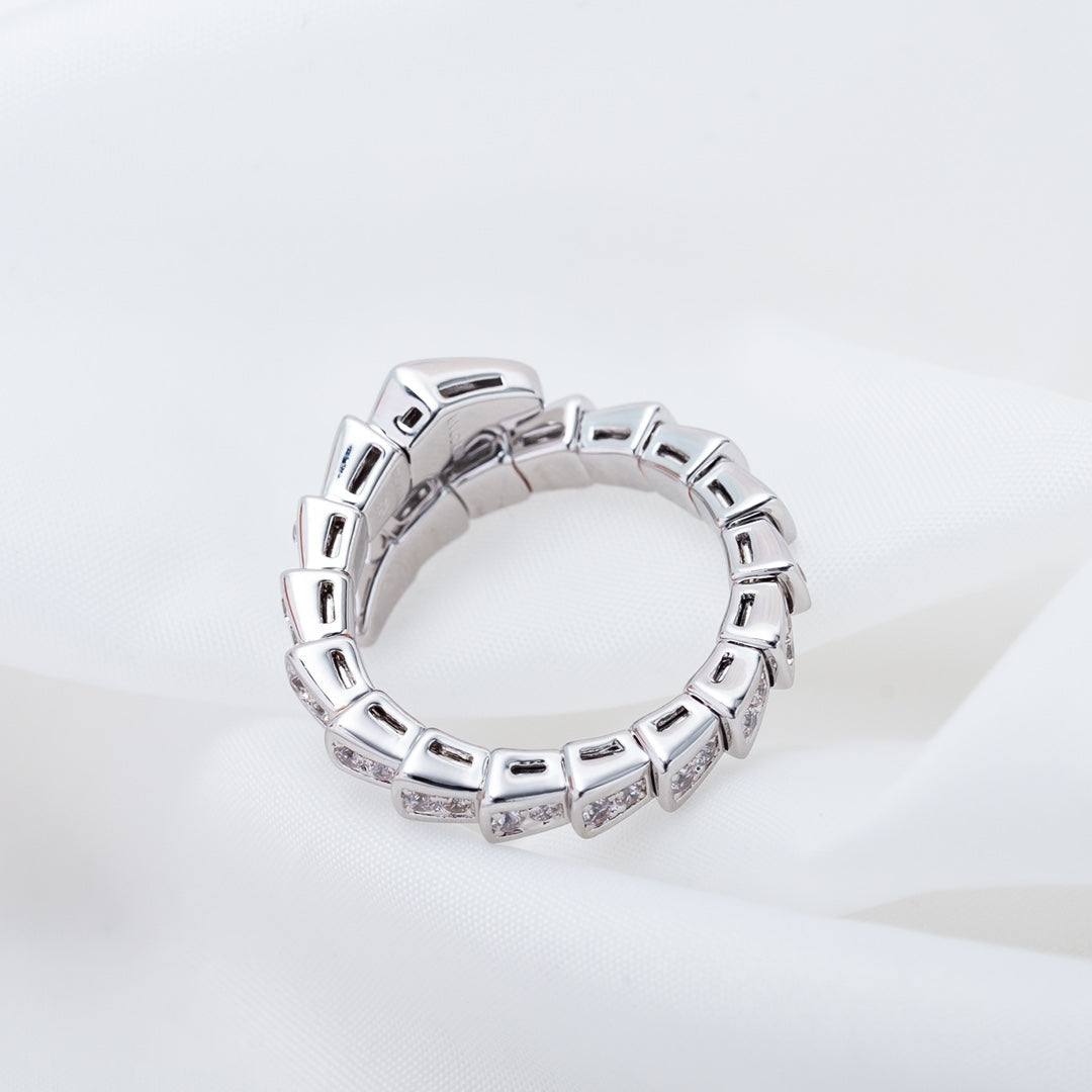 [BloomBling]SERPENTI RING SILVER DIAMOND PAVED 4MM