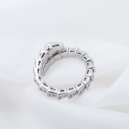 [BloomBling]SERPENTI RING SILVER DIAMOND PAVED 4MM