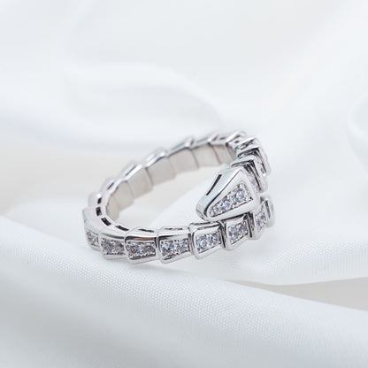 [BloomBling]SERPENTI RING SILVER DIAMOND PAVED 4MM
