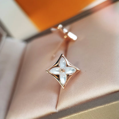 [BloomBling]STAR MOP PINK GOLD EARRINGS