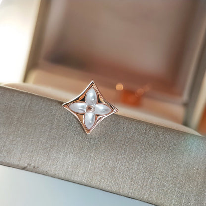 [BloomBling]STAR MOP PINK GOLD EARRINGS