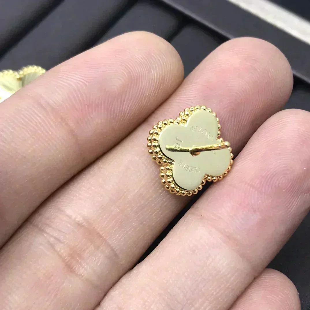 [BloomBling]CLOVER MINI 9.5MM LASER EARRINGS