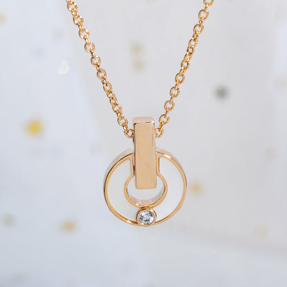 [BloomBling]GARI NECKLACE PINK GOLD MOP