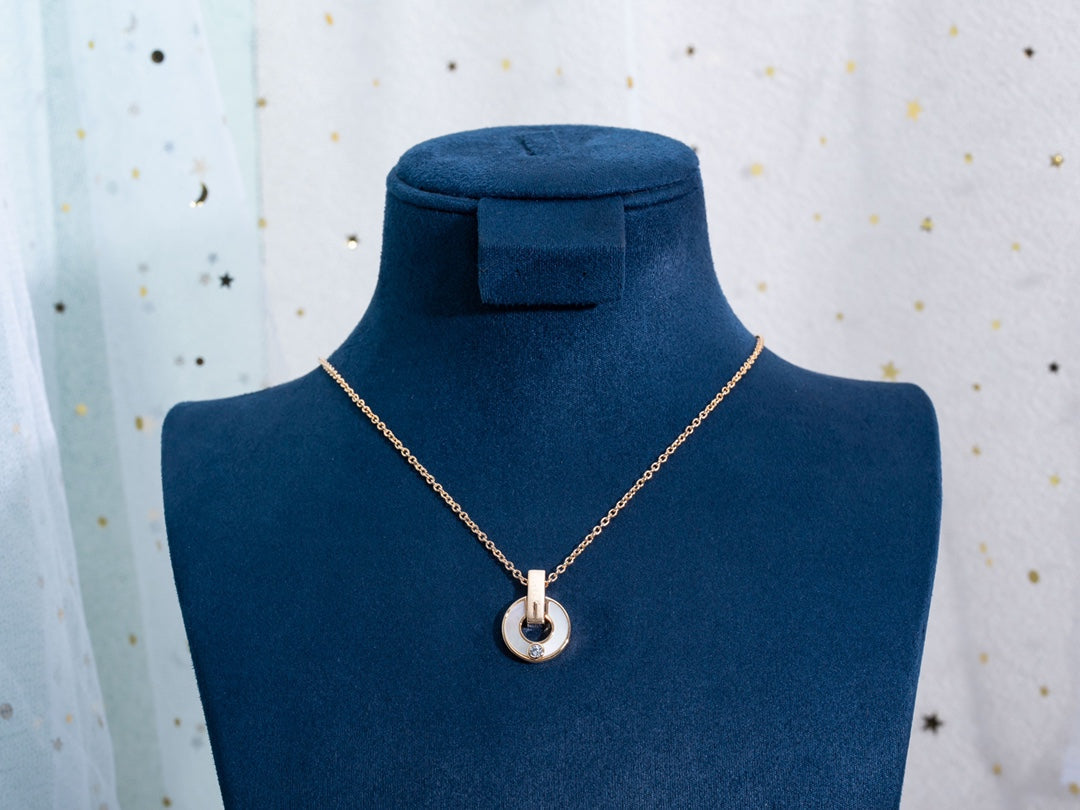 [BloomBling]GARI NECKLACE PINK GOLD MOP