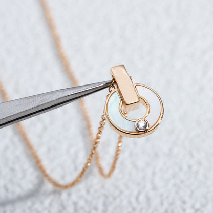 [BloomBling]GARI NECKLACE PINK GOLD MOP